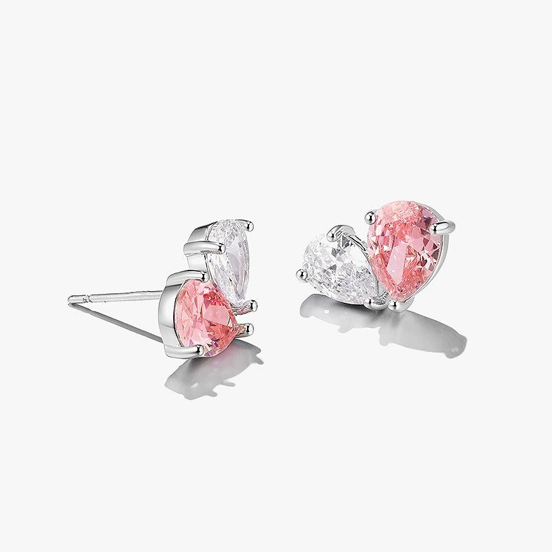 Pear Cut Cubic Zirconia Classic Minimalist Stud Earrings