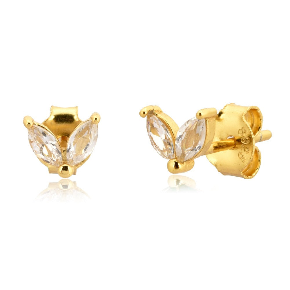 Marquise Cut Cubic Zirconia Classic Minimalist Stud Earrings