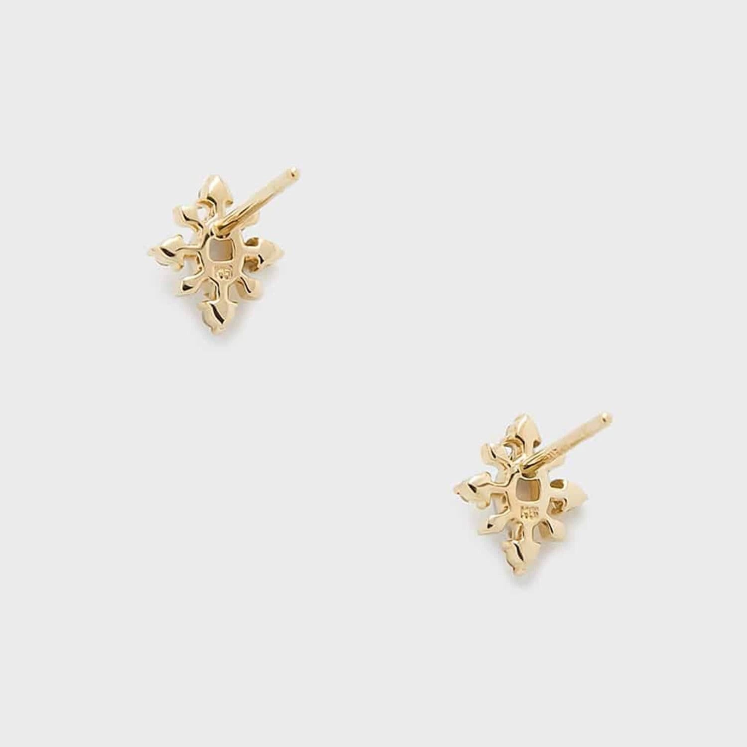 Oval Cut Natural Opal Classic Minimalist Snowflake Stud Earrings