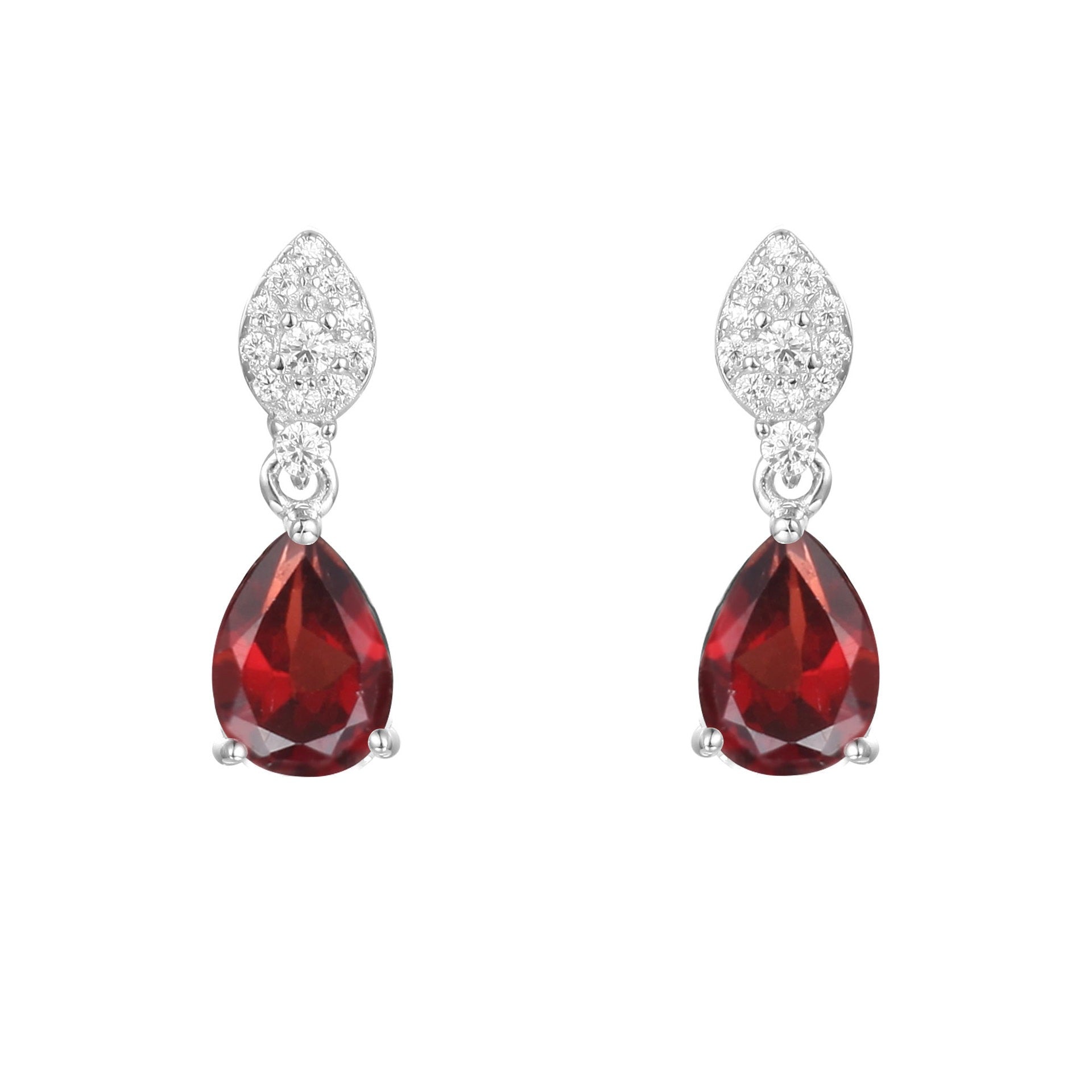 Pear Cut Amethyst Signature Vintage Drop Earrings