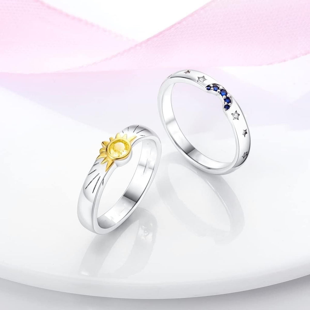Stackable Sun and Moon Celestial couple ring & Friendship Ring & Promise Ring