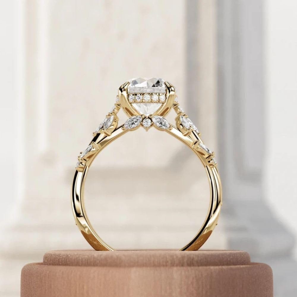 2.50CT Round Cut Twig Branch Solitaire Nature Inspired Engagement Ring