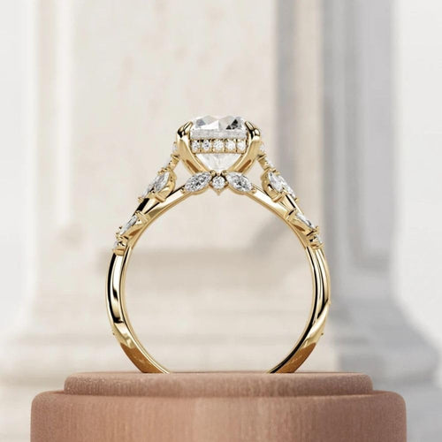 2.50CT Round Cut Twig Branch Solitaire Nature Inspired Engagement Ring
