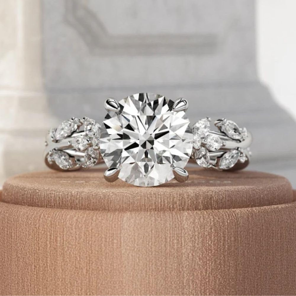2.50CT Round Cut Twig Branch Solitaire Nature Inspired Engagement Ring