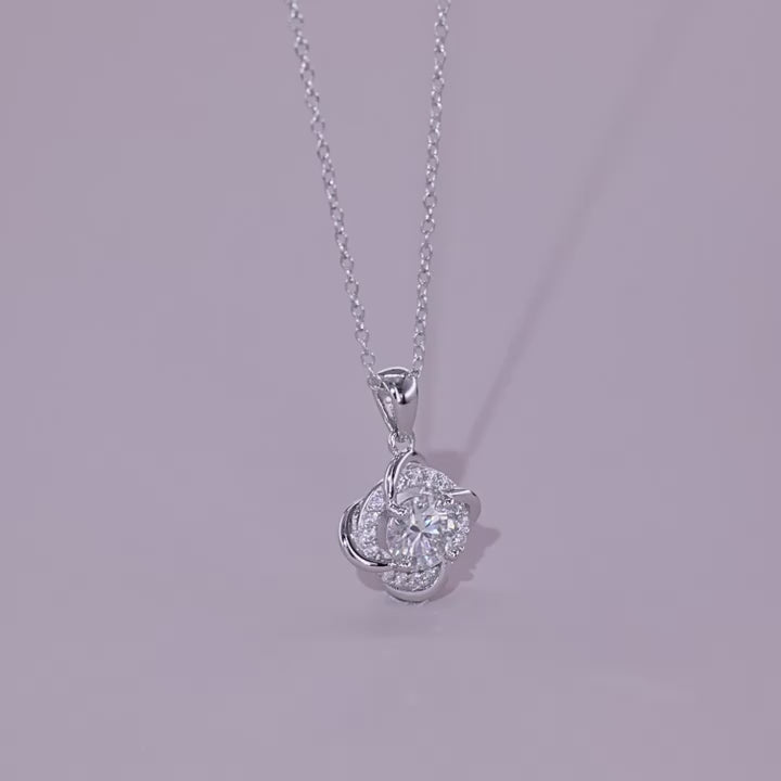 Seraphine Round Cut Ruby Classic Necklace