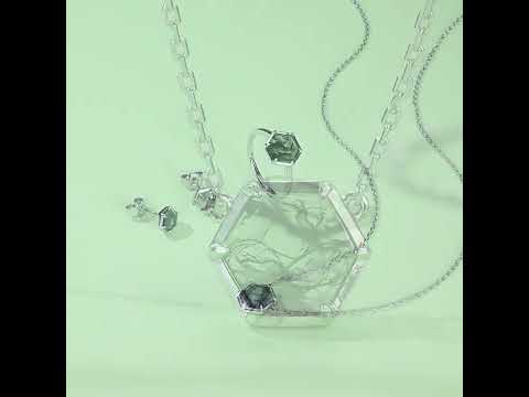 Zephyr - Hexagon Cut Moss Agate Classic Pendant