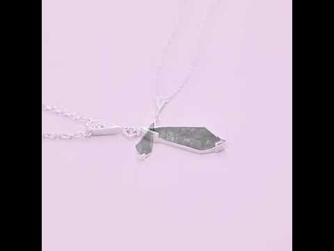 Clove - Kite Cut Moss Agate Classic Pendant